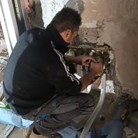 idraulico da cantiere.