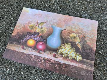 Quadro Natura Morta con Brocca e Frutta – Stampa