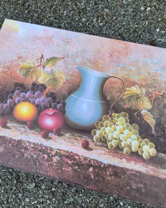 Quadro Natura Morta con Brocca e Frutta – Stampa