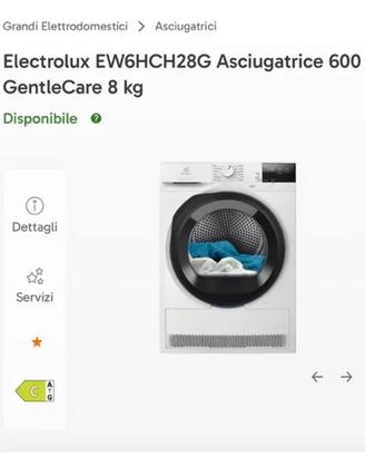 Asciugatrice eletrolux 600 