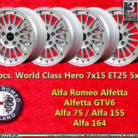 4 pz. cerchi Alfa Romeo WCHE 7x15 ET25 Alfetta GTV