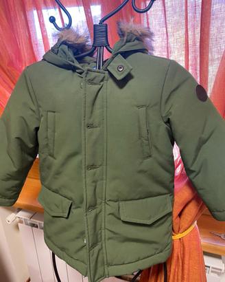 Piumino modello parka taglia 4/5 anni verde