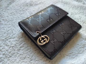 Portafoglio Gucci Trifold GG Imprimé Bordeaux 