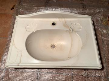Lavandino vintage effetto marmo 82x52