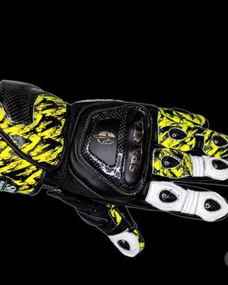 Guanti moto sparta shirin confusion giallo fluo /