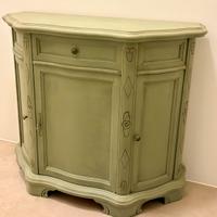 Mobile ingresso, consolle legno verde salvia