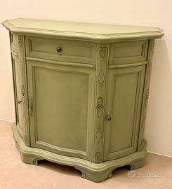 Mobile ingresso, consolle legno verde salvia