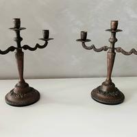 Coppia candelabro in BRONZO 