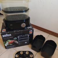 vaporiera elettrica a due  piani marca Braun 