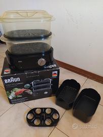 vaporiera elettrica a due  piani marca Braun 