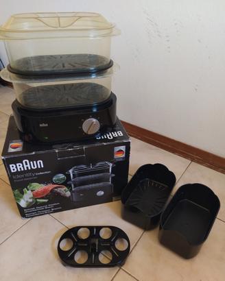 vaporiera elettrica a due  piani marca Braun 