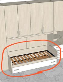 NUOVO letto singolo + letto a scomparsa