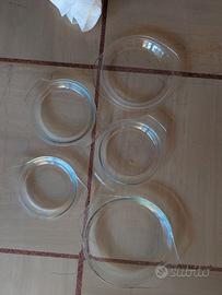 Sei sei piatti / coperchi pyrex