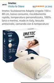 Scaldasonno Imetec 1 piazza e mezza 150x80