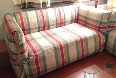 coppia divani in tessuto scozzese sfoderabili