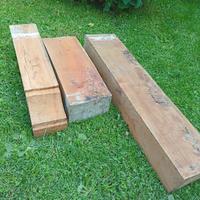 Travi in quercia per struttura camino