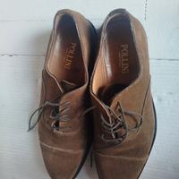 Pollini scarpa uomo scamosciata colore senape