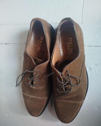 Pollini scarpa uomo scamosciata colore senape