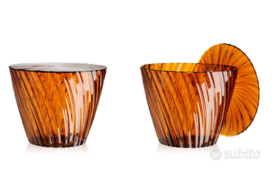 kartell sparkle contenitore tavolino vaso