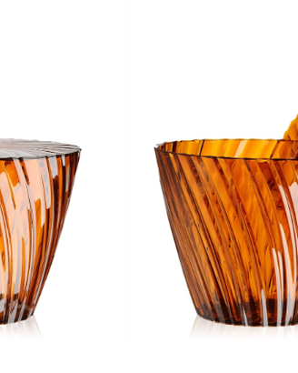 kartell sparkle contenitore tavolino vaso