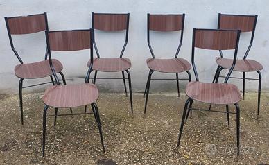 Set sei sedie vintage modernariato