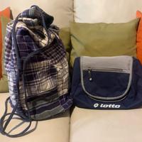 Sacca sportiva e porta necessaire