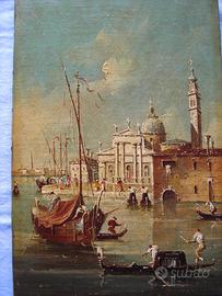 Antico quadro olio su tela