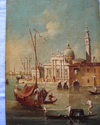 Antico quadro olio su tela