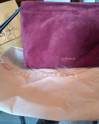 COCCINELLE Pochette color prugna scamosciato

