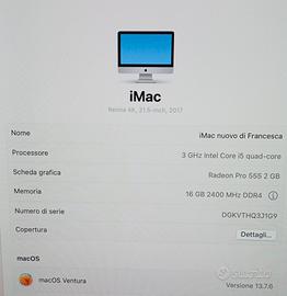 iMac 2017 21' retina