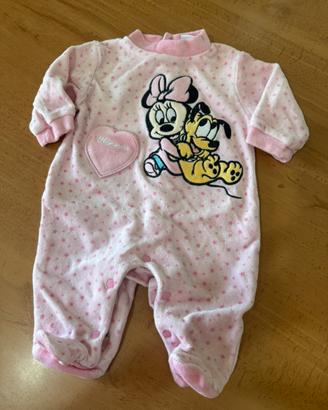 Tutina Disney Minnie 3-6 mesi nuova pile