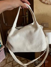 Borsa donna in vera pelle Made in Italy – bianca