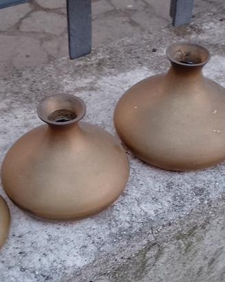 Set 3 bottigliette / vasetti in ottone vintage