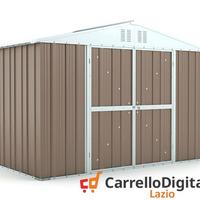 Box giardino in lamiera zincata 327x155 tortora