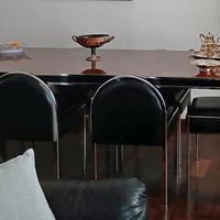 Tavolo radica acciaio Willy Rizzo per Sabot ‘70