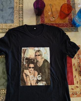 iconica t-shirt con stampa D&G vintage tg xl
