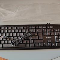 Tastiera PC Nilox QWERTY cablata USB- Nera