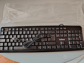Tastiera PC Nilox QWERTY cablata USB- Nera