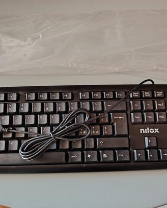 Tastiera PC Nilox QWERTY cablata USB- Nera