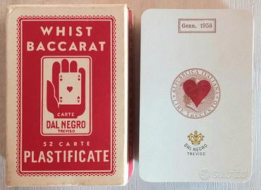 Mazzo Carte Vintage DAL NEGRO 1958 Whist Baccarat 