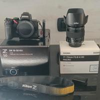 fotocamera Nikon z50 sigma 17-70 