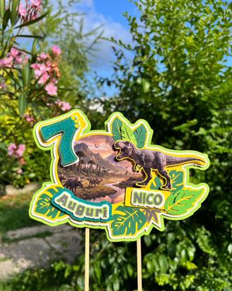 Cake topper dinosauri