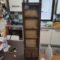 vetrinetta in legno massello stile antico 