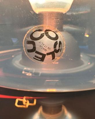 LAMPADA ANNI 70"LEUCOS" IN VETRO PERLATO DI MURANO