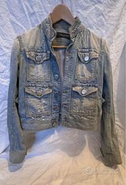 Giacca giubbino jeans donna Dsquared2 cropped