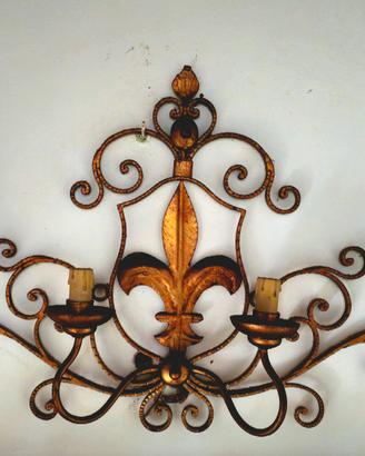 Applique in ferro battuto 4 luci stile classico