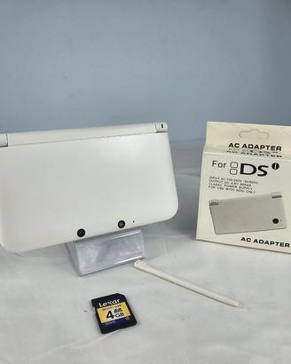 nintendo 3ds xl bianca + micro sd 4gb e pennino 