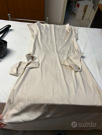 Vestito raso beige