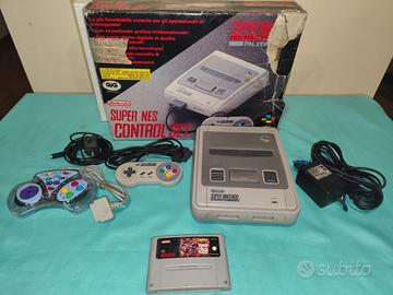 NINTENDO SNES CONSOLE SUPERNINTENDO CON SCATOLA