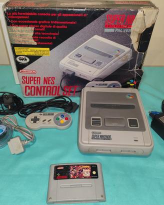 NINTENDO SNES CONSOLE SUPERNINTENDO CON SCATOLA